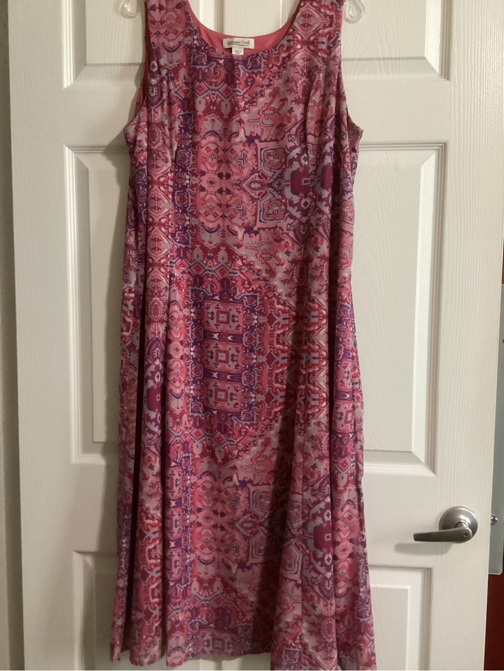 Coldwater Creek Pink and Purple Patterned Maxi Dress